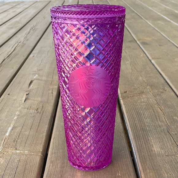 Starbucks Valentine’s 2021 Venti Purple Pink Taffy Iridescent Jewelled Tumbler - Picture 2 of 14